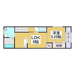 S.YI 1LDKの間取図画像