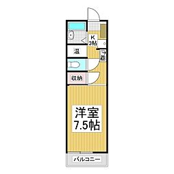 セントラルマンション 1Kの間取図画像