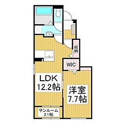 ルレ B 1LDKの間取図画像