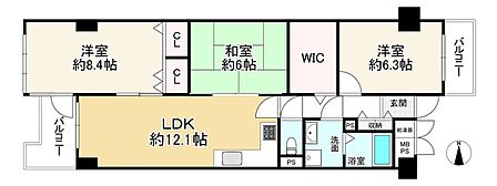 3LDK 間取り