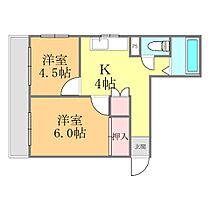 祝谷ハイツ 403 ｜ 愛媛県松山市祝谷町1丁目（賃貸マンション2K・4階・35.00㎡） その2