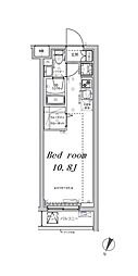 スパシエベルタ板橋本町 2階ワンルームの間取り