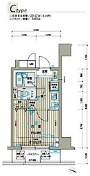 メインステージ西新宿 1Kの間取図画像