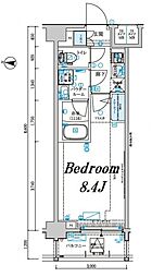 メインステージ森下駅前 1Kの間取図画像
