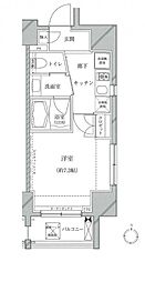 クレイシア亀戸 1Kの間取図画像