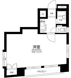 ハイステート池袋 1Kの間取図画像