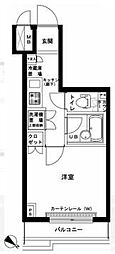 ルーブル下丸子 1Kの間取図画像
