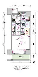 SKYCOURTGRANDE大塚 1Kの間取図画像
