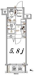 AXAS板橋本町Sta. 1Kの間取図画像