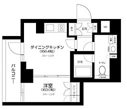 TAS田園調布レジデンス 1DKの間取図画像