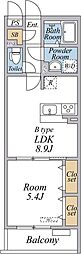 (仮称)リブリ・品川区南品川 1LDKの間取図画像