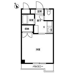 プレール東武練馬 1Kの間取図画像