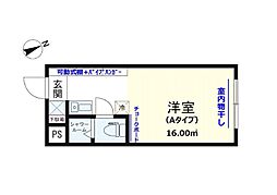 theeight ワンルームの間取図画像
