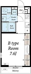 リブリ-010 1Kの間取図画像