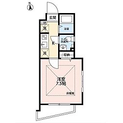 ピアコートTM保谷弍番館 1Kの間取図画像