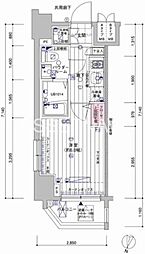 メインステージ南品川 1Kの間取図画像
