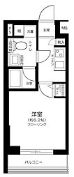 プレール・ドゥーク池袋 1Kの間取図画像