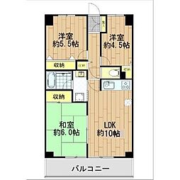 カーサアリヴィオ 3LDKの間取図画像