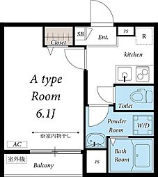 リブリ・西新宿 1Kの間取図画像