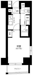 ベルシード亀有 1Kの間取図画像