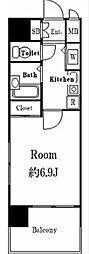 ヴィア・シテラ赤坂 1Kの間取図画像
