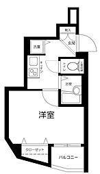 エクセリア都立大 1Kの間取図画像