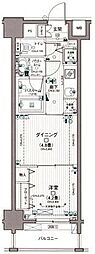 日神デュオステージ亀戸 1DKの間取図画像