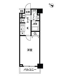 レヴィーガ板橋徳丸 1Kの間取図画像