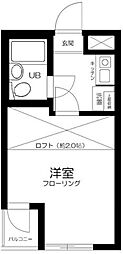 ライブ・コア赤羽 1Kの間取図画像