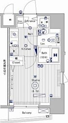 ガーラ・グランディ北池袋 1Kの間取図画像