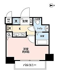 ロイヤルアメニティー西戸山 1Kの間取図画像