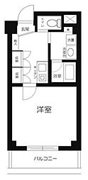コーポ中里 1Kの間取図画像