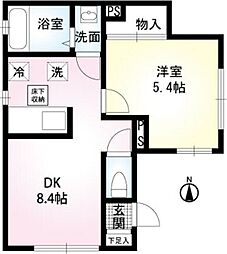 メゾーネアポロン 1DKの間取図画像