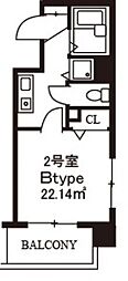 スカイコート日本橋浜町公園 1Kの間取図画像