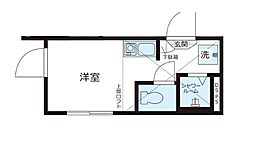 NANO北新宿2 ワンルームの間取図画像