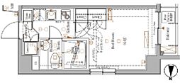 AXAS森下Sta. 1Kの間取図画像