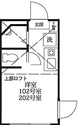 カーサ・イリス ワンルームの間取図画像
