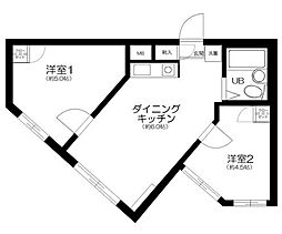 D-Rホームズ大山 2DKの間取図画像