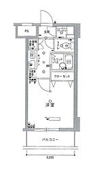 スカイコート・ヴィーダ五反田ウエスト 1Kの間取図画像