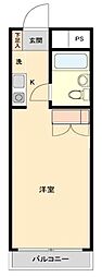 アドレッセンス51 ワンルームの間取図画像
