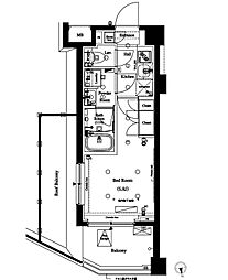 ARKMARK品川中延Sta. 1Kの間取図画像