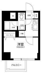 ハーモニーレジデンス大森ウエスト 1Kの間取図画像