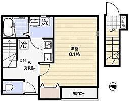 レガーロ新小岩 1Kの間取図画像