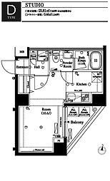 アクサス中野レジデンス ワンルームの間取図画像