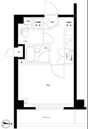 ルーブル蒲田六番館 1Kの間取図画像