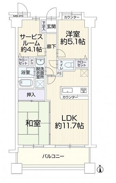 対面カウンタータイプキッチンなので家族との会話も楽しめます