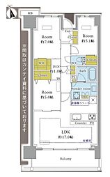 パークホームズ八王子 3LDKの間取図画像