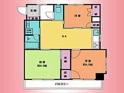 成和スカイハイツ淵野辺 3DKの間取図画像