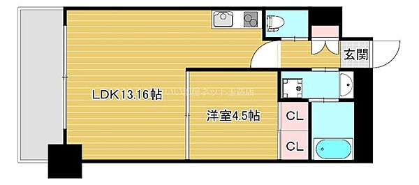 大阪府大阪市東成区中道３丁目(賃貸マンション1LDK・4階・39.71㎡)の写真 その2