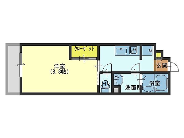 大阪府大阪市城東区東中浜１丁目(賃貸アパート1K・2階・27.32㎡)の写真 その2